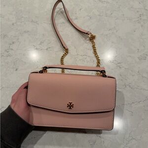 Tory Burch Blush Crossbody Bag with Gold strap